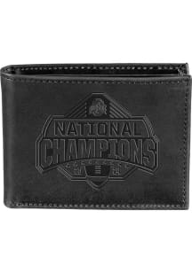 2024 Football National Champions Ohio State Buckeyes Mens Bifold Wallet - Black