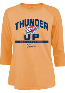 Oklahoma City Thunder Womens Orange 2025 Final Champions LS Tee