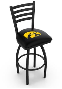 Black Iowa Hawkeyes High Back Swivel Pub Stool