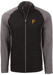 Cutter and Buck Pittsburgh Pirates Mens Black Adapt Eco Big and Tall Light Weight Jacket
