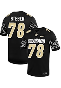 Hudson Steber  Nike Colorado Buffaloes Black Football NIL Game Football Jersey
