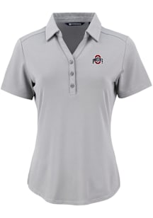 Cutter and Buck Ohio State Buckeyes Womens Ash Forge Eco Polo Short Sleeve Polo Shirt