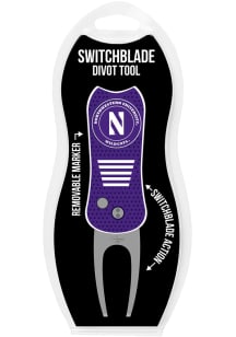 Purple Northwestern Wildcats Switchblade Divot Tool