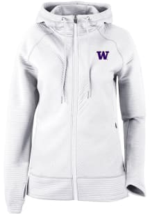 Womens Washington Huskies White Columbia Pack It Up Long Sleeve Full Zip Jacket