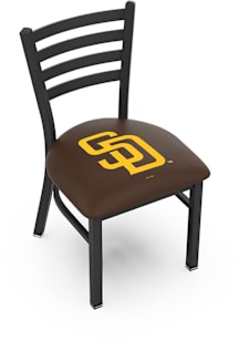 San Diego Padres Stationary Black Wrinkle Finish Pub Stool - Black