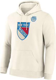 New York Rangers Mens White 2026 Winter Classic Logo Long Sleeve Hoodie