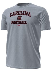 Under Armour South Carolina Gamecocks Grey Football Performance Short Sleeve T Shirt