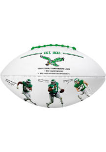 Philadelphia Eagles Logo Brands 3-player schedule Autograph Football