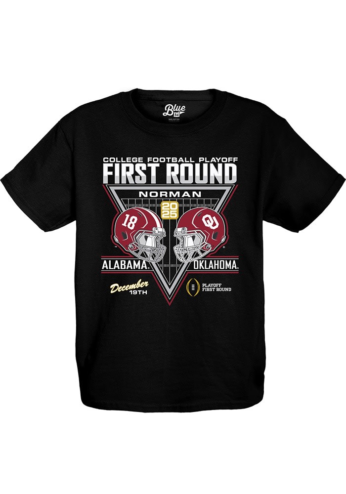 Blue 84 Oklahoma Sooners Youth BLACK 2025 College Football Playoff