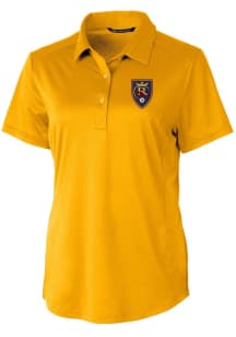 Cutter and Buck Real Salt Lake Womens Yellow Prospect Short Sleeve Polo Shirt