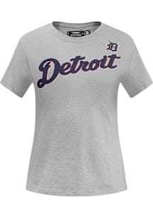 Pro Standard Detroit Tigers Womens Grey Classic Short Sleeve T-Shirt