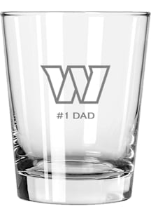 Washington Commanders Dad 15oz Rock Glass - White