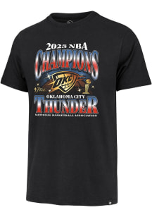 47 Oklahoma City Thunder Black 2025 Finals Champions Franklin Short Sleeve Fashion T Shirt