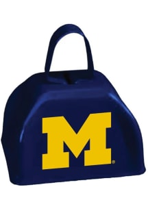 Navy Blue Michigan Wolverines Small Cowbell Spirit Necklace