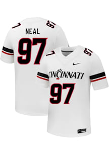Kamron Neal Nike Mens White Cincinnati Bearcats NIL Name And Number Football Jersey