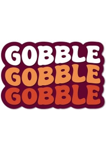 Blacksburg Gobble Gobble Stickers - Orange