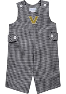 Vive La Fete Vanderbilt Commodores Baby Black Gingham Overalls