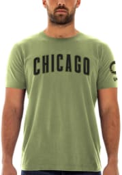 New Era Chicago Cubs Olive Armed Forces Day Brushed Short Sleeve T Shirt