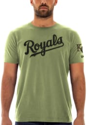 New Era Kansas City Royals Olive Armed Forces Day Brushed Short Sleeve T Shirt