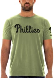 New Era Philadelphia Phillies Olive Armed Forces Day Brushed Short Sleeve T Shirt