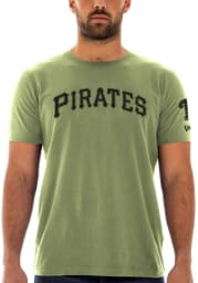 New Era Pittsburgh Pirates Olive Armed Forces Day Brushed Short Sleeve T Shirt
