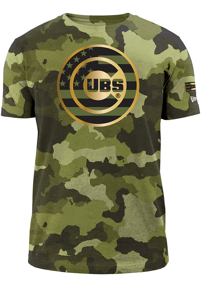 New Era Olive Chicago Cubs 2022 Armed Forces Day T-Shirt