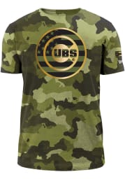 New Era Chicago Cubs Green Armed Forces Day Camo Short Sleeve T Shirt