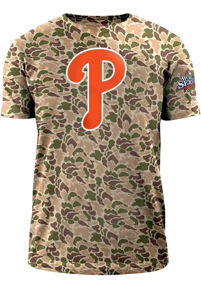 New Era Philadelphia Phillies Green Duck Camo Short Sleeve T Shirt