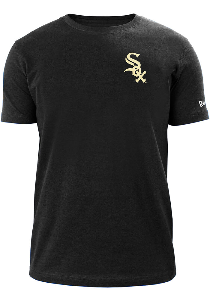 New Era Chicago White Sox Black Tonal 2 Tone Short Sleeve T Shirt, Black, 100% Cotton, Size 2XL, Rally House