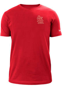 New Era St Louis Cardinals Red Tonal 2 Tone Short Sleeve T Shirt