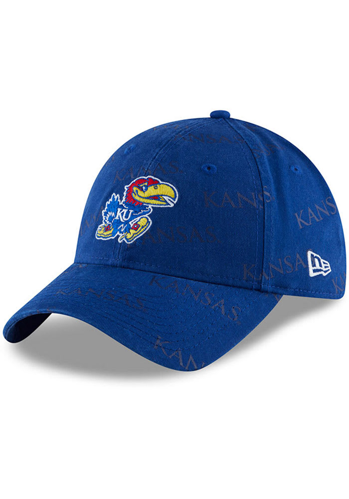 New Era Kansas Jayhawks Blue Worded 9TWENTY Womens Adjustable Hat
