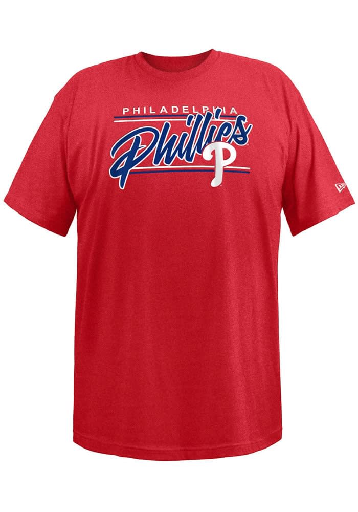 New Era Philadelphia Phillies Mens Brushed Bi-Blend SS Big and Tall T ...