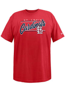 New Era St Louis Cardinals Mens Red Brushed Bi-Blend SS Big and Tall T-Shirt