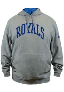 New Era Kansas City Royals Mens Grey Fleece Pullover Hoodie Big and Tall Hooded Sweatshirt