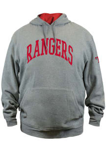 New Era Texas Rangers Mens Grey Fleece Pullover Hoodie Big and Tall Hooded Sweatshirt