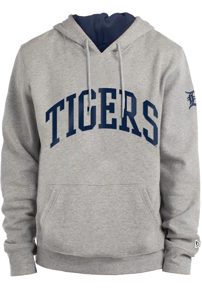 Men's Antigua White Detroit Tigers Team Logo Victory Full-Zip Hoodie