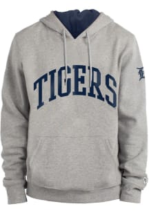 New Era Detroit Tigers Mens Grey Fleece Pullover Hoodie Long Sleeve Hoodie