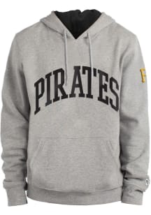 New Era Pittsburgh Pirates Mens Grey Fleece Pullover Hoodie Long Sleeve Hoodie