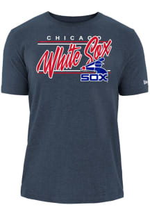 New Era Chicago White Sox Navy Blue Brushed Bi-Blend SS Short Sleeve T Shirt