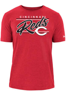 New Era Cincinnati Reds Red Brushed Bi-Blend SS Short Sleeve T Shirt