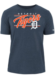 New Era Detroit Tigers Navy Blue Brushed Bi-Blend SS Short Sleeve T Shirt