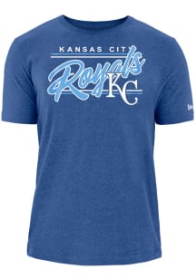 New Era Kansas City Royals Blue Brushed Bi-Blend SS Short Sleeve T Shirt