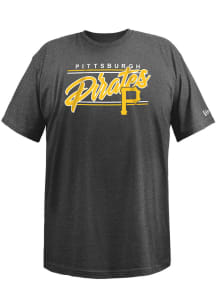 New Era Pittsburgh Pirates Black Brushed Bi-Blend SS Short Sleeve T Shirt