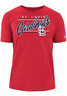 New Era St Louis Cardinals Red Brushed Bi-Blend SS Short Sleeve T Shirt