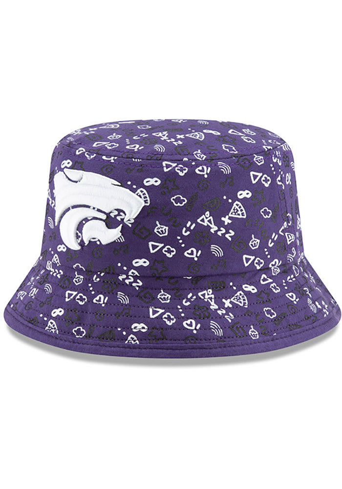 New Era K-State Wildcats Purple Pattern Baby Sun Hat