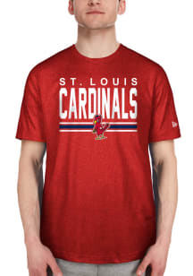 New Era St Louis Cardinals Red Club House Short Sleeve T Shirt