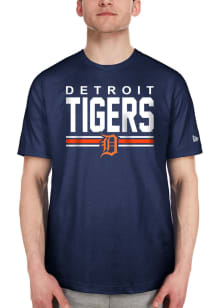 New Era Detroit Tigers Navy Blue Club House Short Sleeve T Shirt