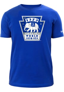 New Era Philadelphia Athletics Blue Logo History Short Sleeve T Shirt