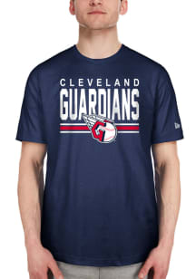 New Era Cleveland Guardians Navy Blue Club House Short Sleeve T Shirt