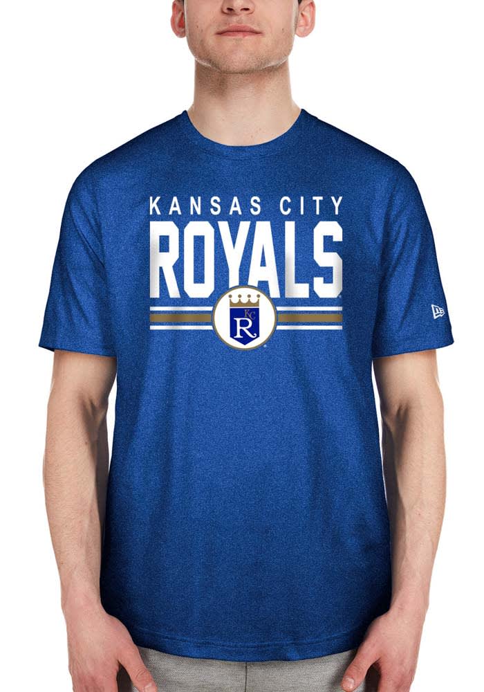 New Era Kansas City Royals Navy Blue Logo Over Flag Short Sleeve T Shirt, Navy Blue, 100% Cotton, Size M, Rally House